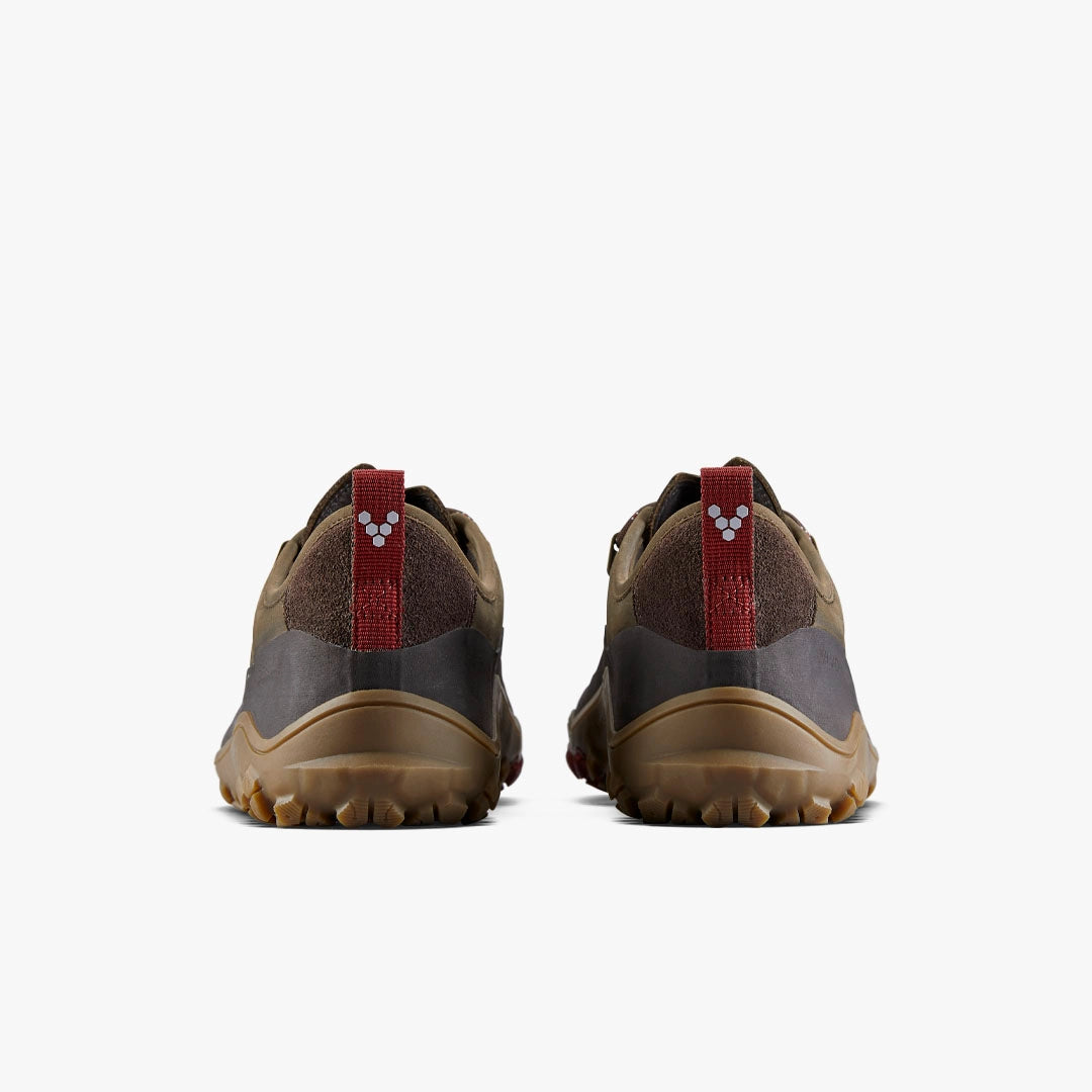 Vivobarefoot Tracker Leather AT Low braon zadnji pogled na obe pete
