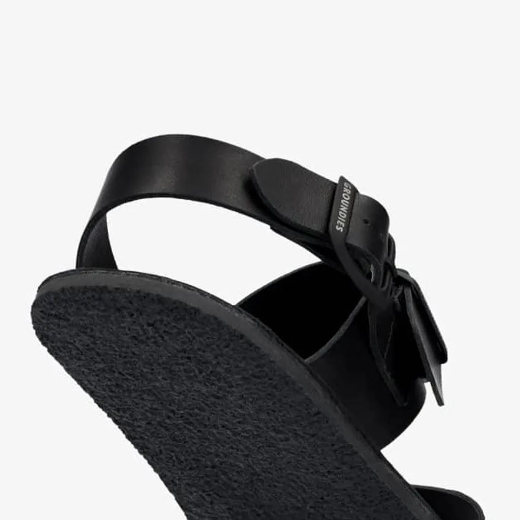 groundies kos crne muske sandale pogled odozdo i zadnji deo