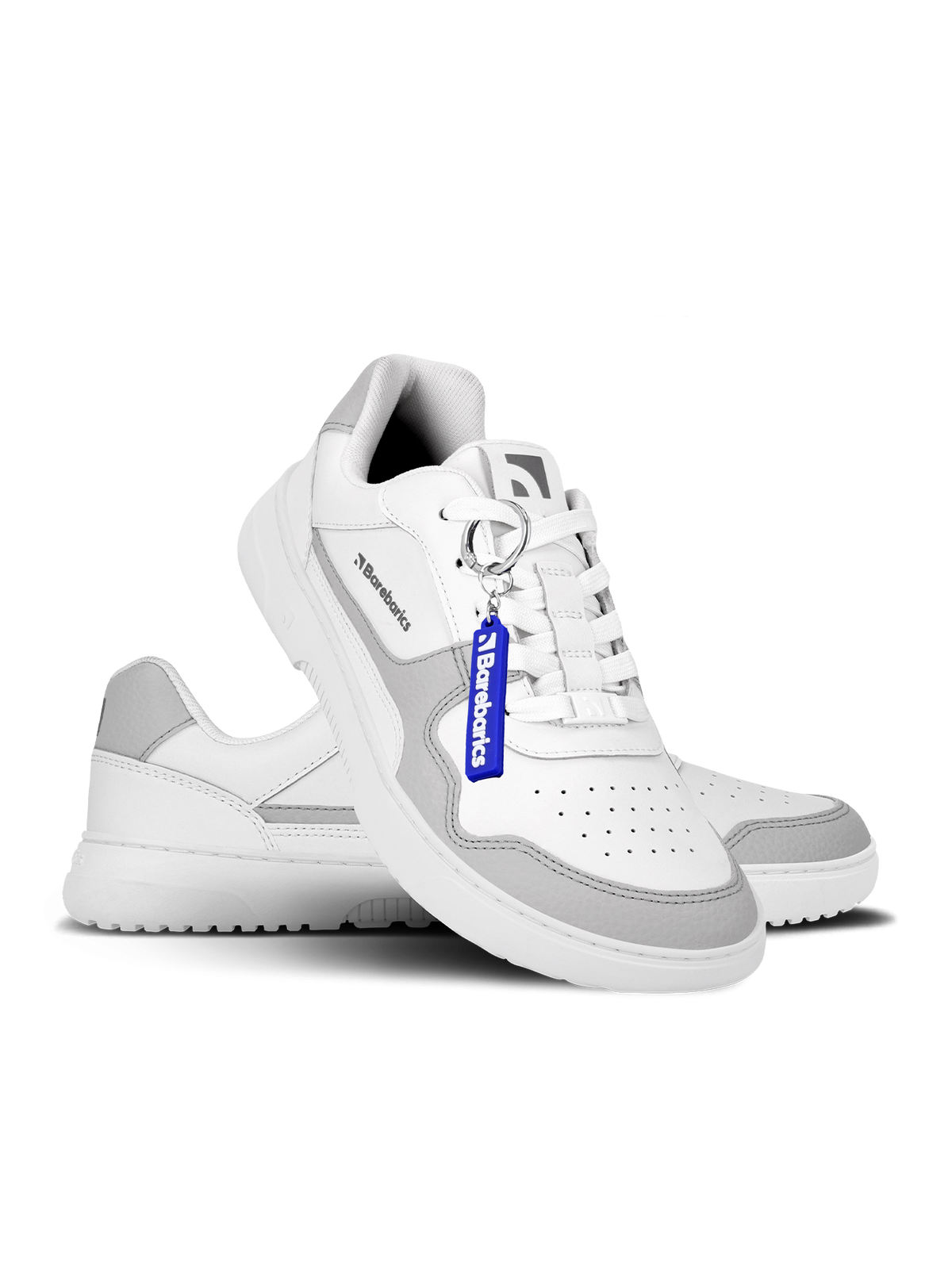 Barebarics Zing bela siva barefoot patike – par patika bocno i frontalno