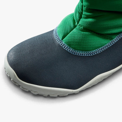 Barefoot cizme Lumi FG zelene pogled na prednji deo na beloj pozadini