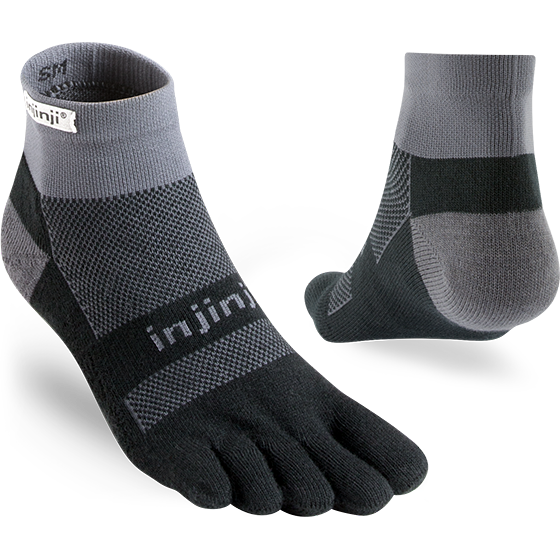 Injinji Run Midweight Mini-Crew Crno Sive