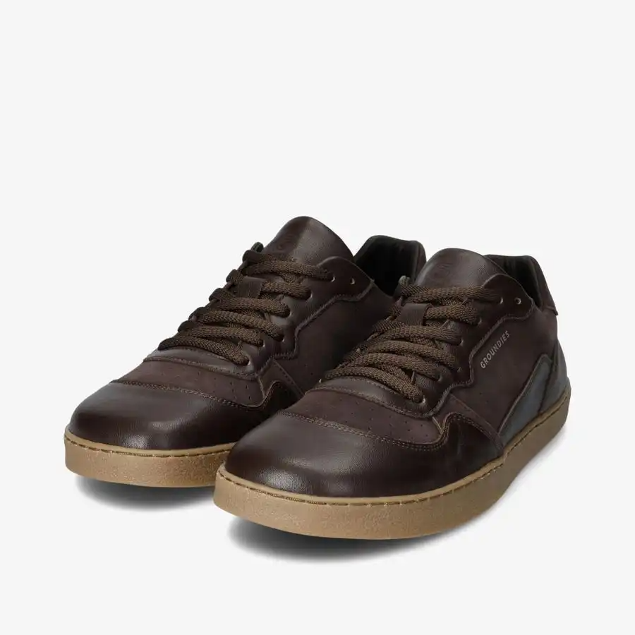 Groundies Nova Special Espresso barefoot patike pogled sa strane na par patika