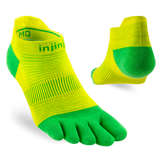 Injinji Run Lightweight No-Show Zelene