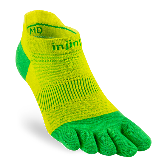 Injinji Run Lightweight No-Show Zelene