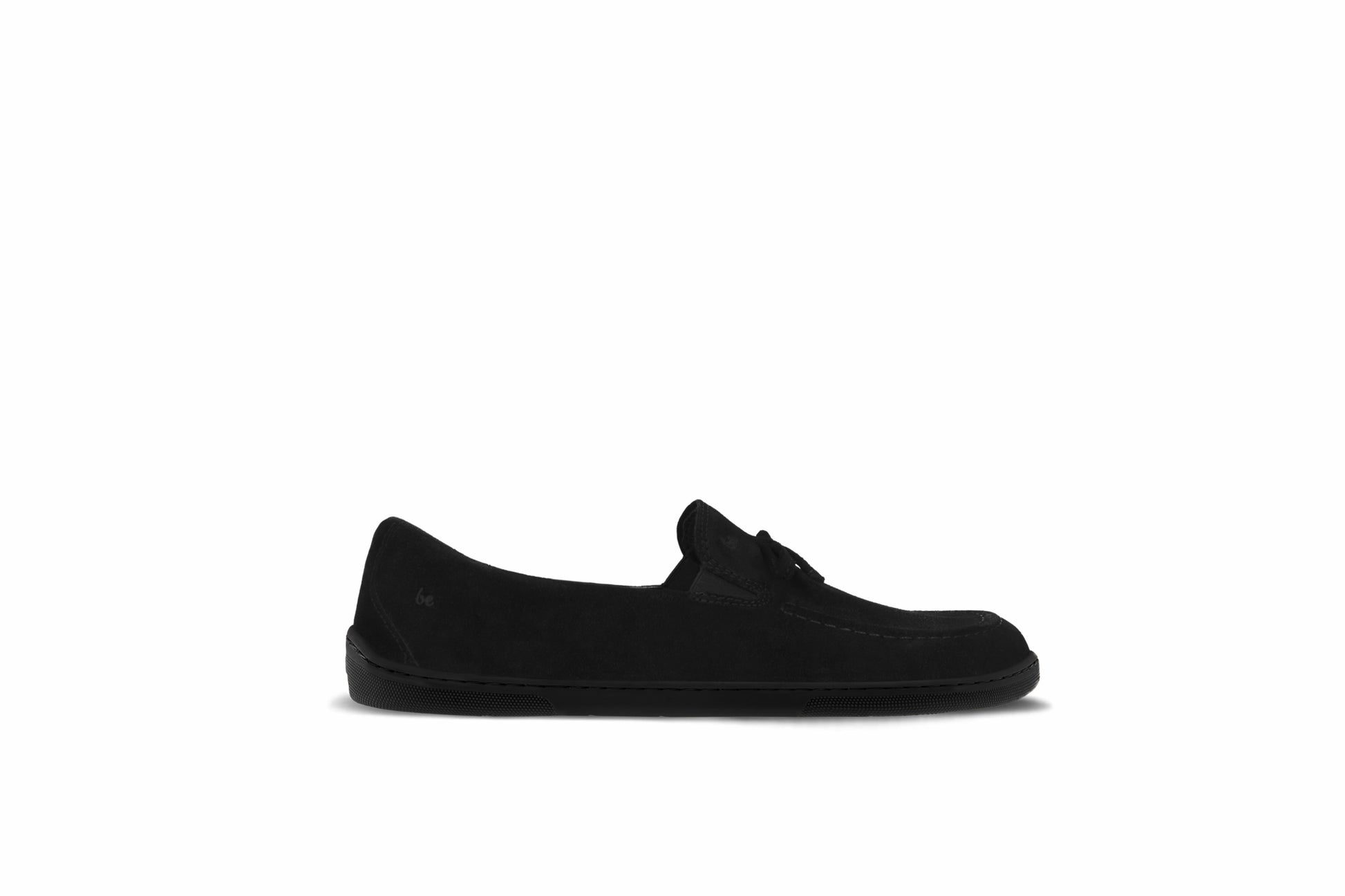 Be Lenka Aphrodite barefoot mokasina – bocni pogled na crnu mokasinu od velura