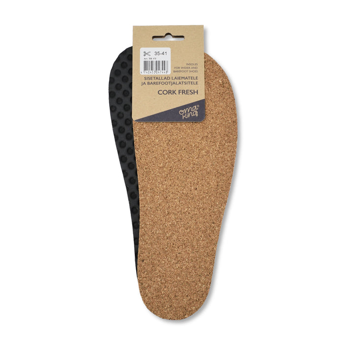 Cork Fresh ulošci za barefoot obuću sa plutanim slojem i lateksom s aktivnim ugljem, debljine 3 mm