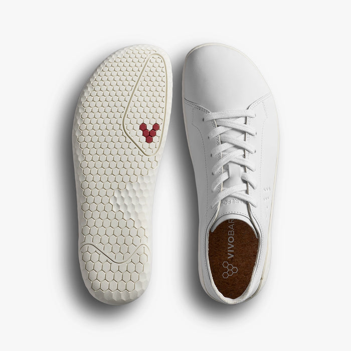 Vivobarefoot Geo Court IV Bright White prikaz djon i odozgo