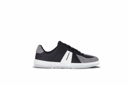 Barebarics Icara barefoot patika – bocni pogled na crno sivu unisex patiku