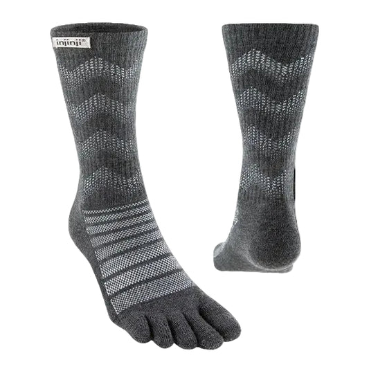 Injinji Outdoor Midweight Crew Wool Slate petoprste carape – studijski prikaz para