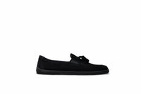 Be Lenka Portsiders barefoot mokasina – bocni pogled na crnu musku mokasinu od velura sa resama


