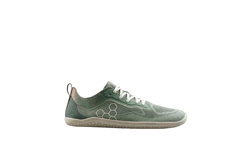 Vivobarefoot Primus Lite Knit Natural Zelena bocni prikaz desne patike