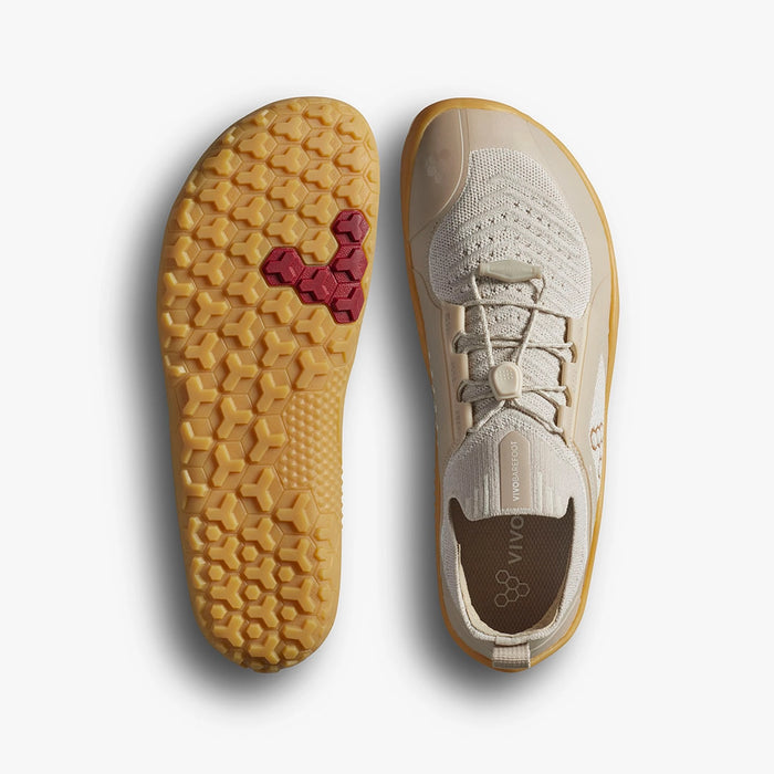 Vivobarefoot Primus Trail Knit FG Peyote pogled odozgo i djon