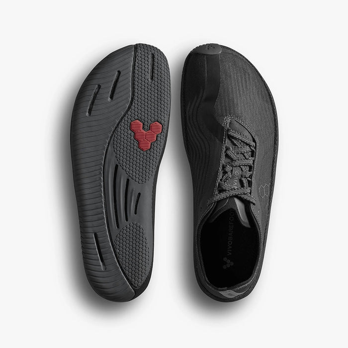 Vivobarefoot Primus Flow Dark Shadow pogled odozgo i djon