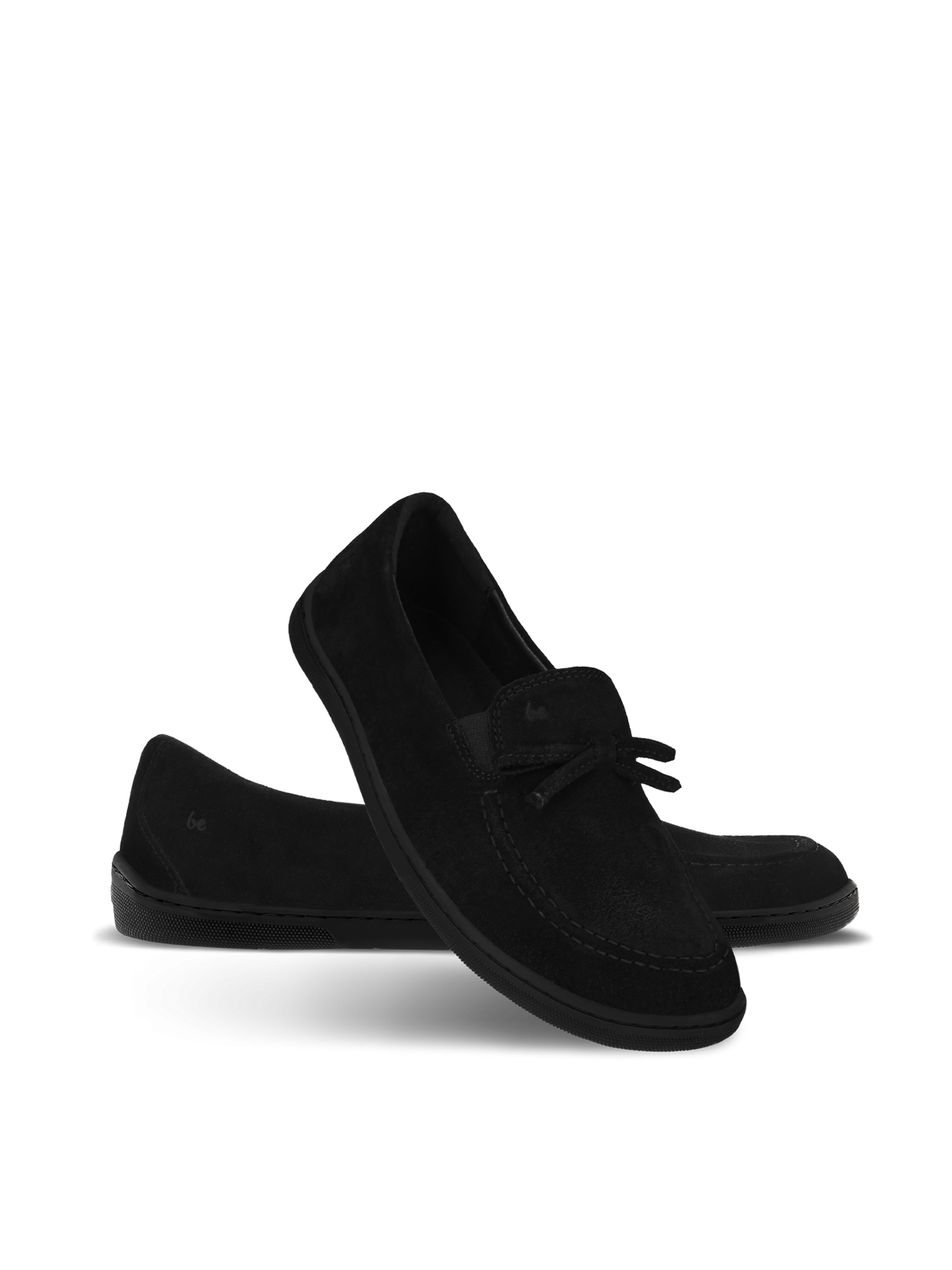 Be Lenka Aphrodite barefoot mokasine – pogled sa strane, crni model sa masnicom

