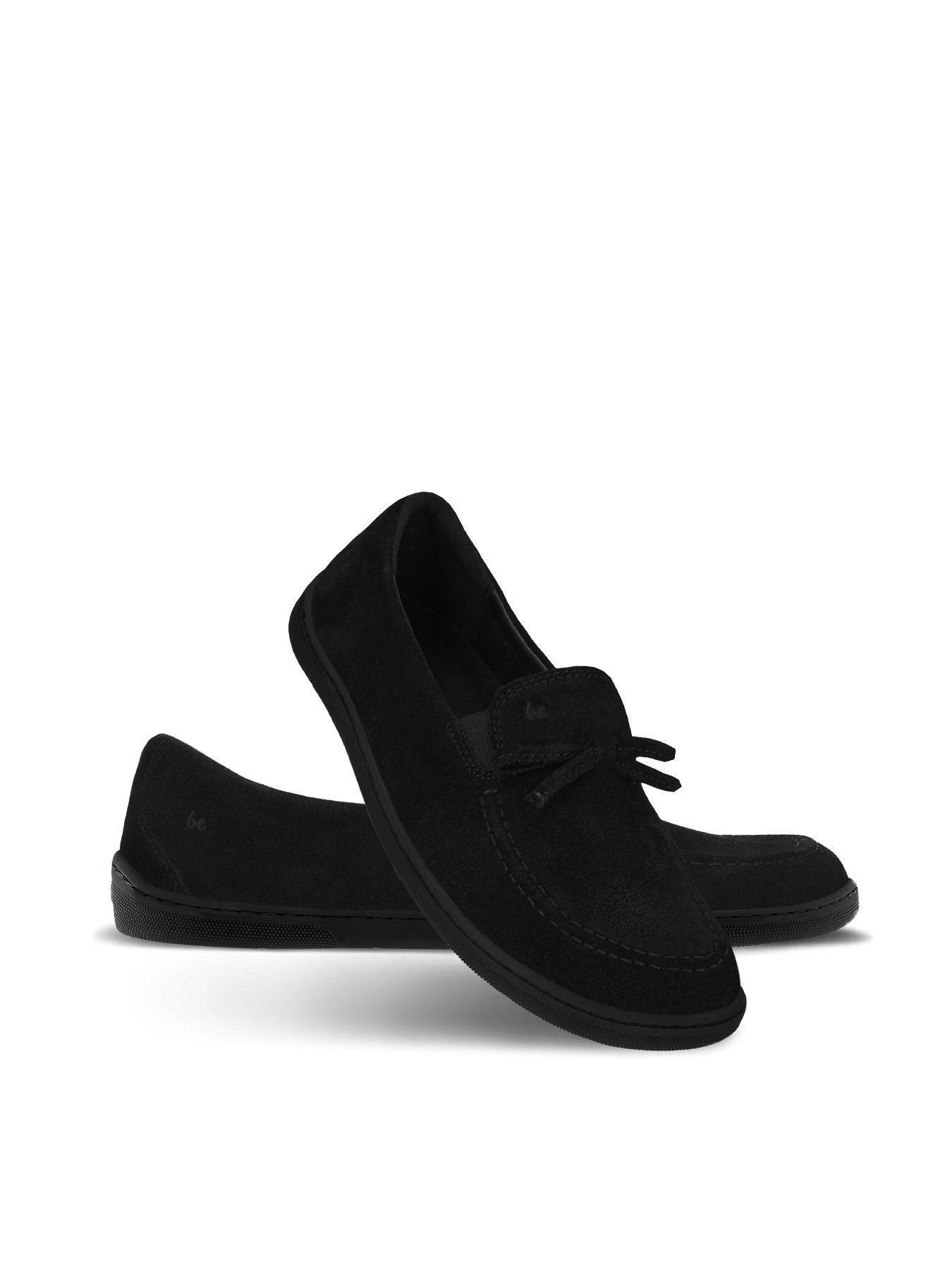 Be Lenka Aphrodite barefoot mokasine – pogled sa strane, crni model sa masnicom

