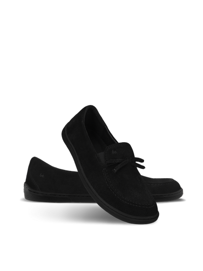 Be Lenka Aphrodite barefoot mokasine – pogled sa strane, crni model sa masnicom

