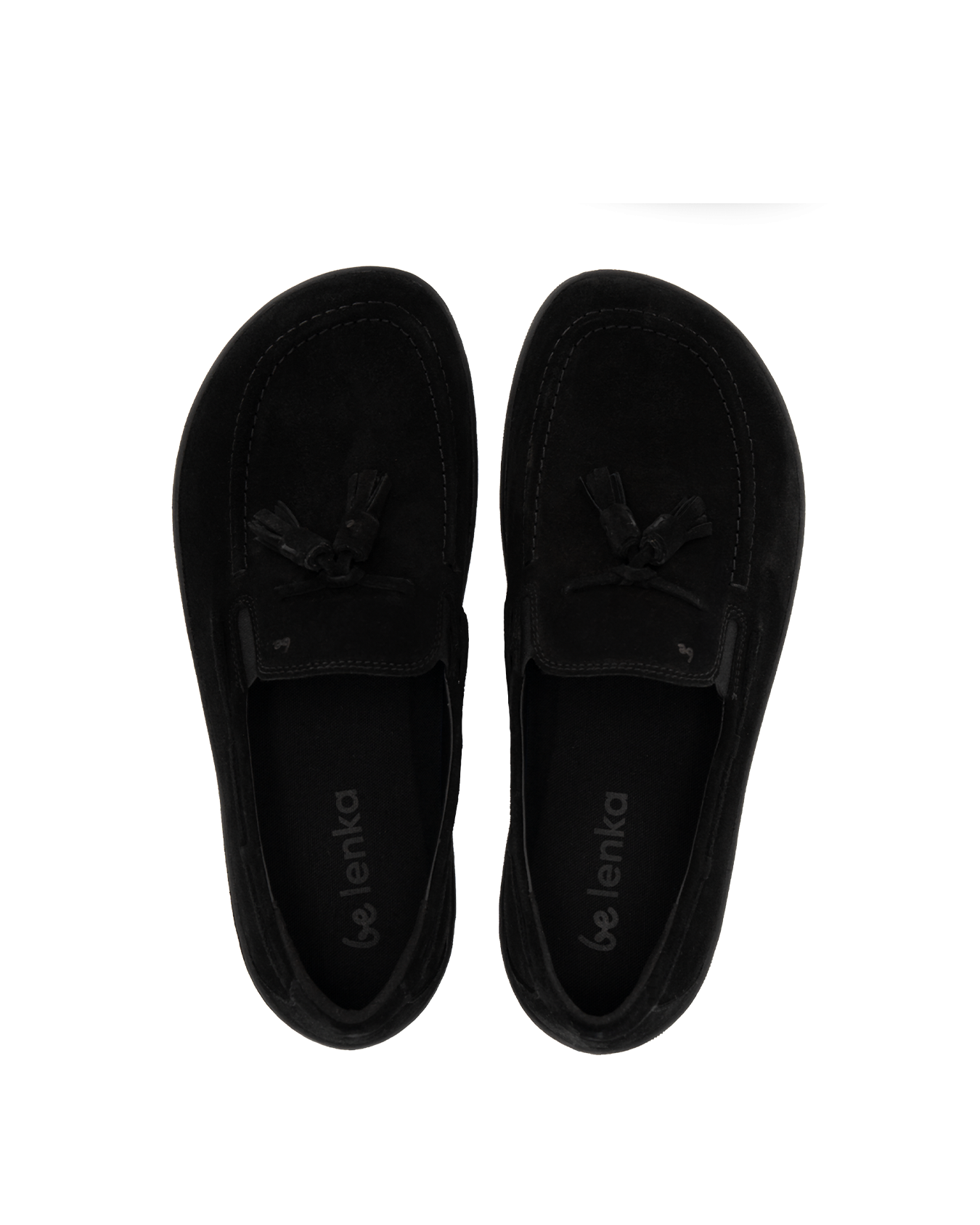 Be Lenka Portsiders barefoot mokasine – pogled odozgo na unutrasnjost crnog para


