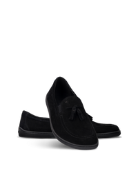 Be Lenka Portsiders barefoot mokasine – crni model prikazan iz ugla, par sa resama

