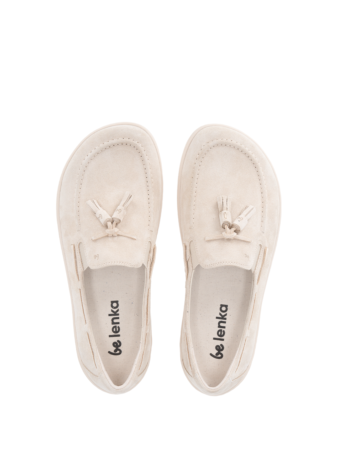 Be Lenka Portsiders barefoot mokasine – pogled odozgo na unutrasnjost para u bez boji

