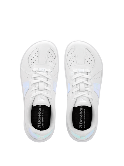 barefoot patike icara bela pastel – gornji pogled, studijska fotografija

