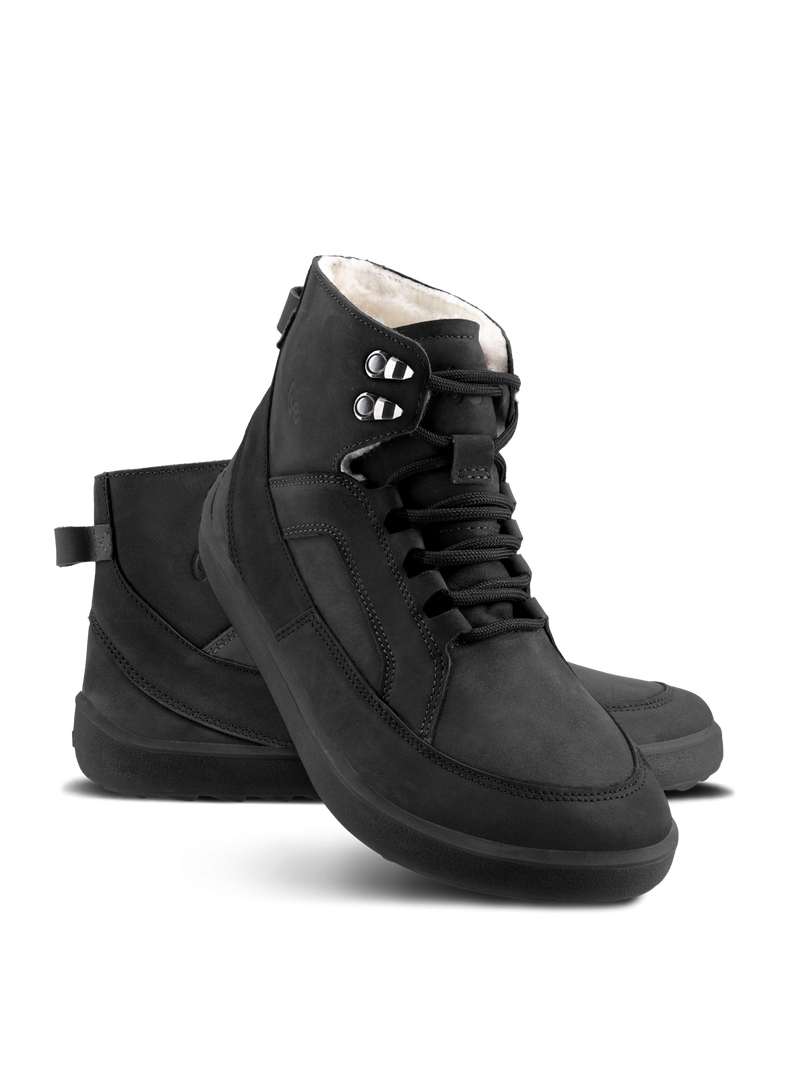 Par barefoot cizama York crne prikaz pod uglom na beloj pozadini