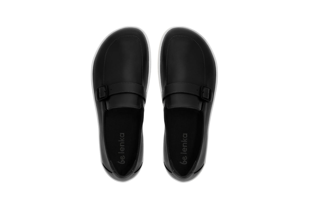 Be Lenka Amadeus barefoot cipele – pogled odozgo na crno-bele mokasine