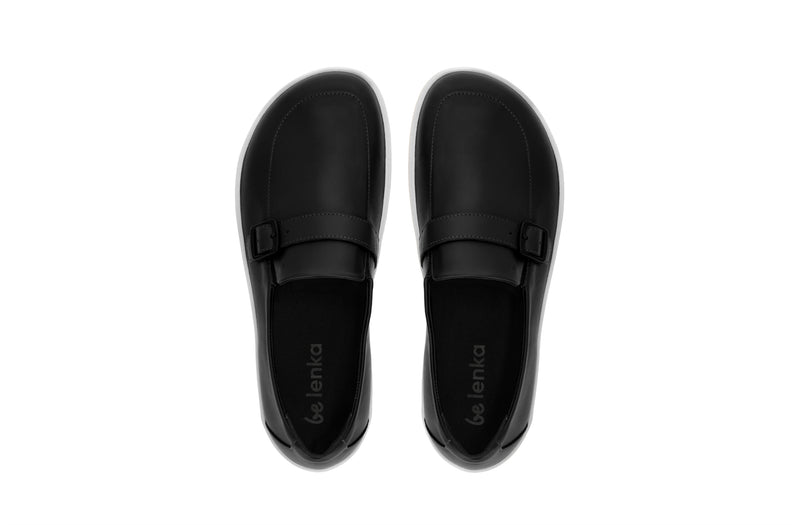 Be Lenka Amadeus barefoot cipele – pogled odozgo na crno-bele mokasine