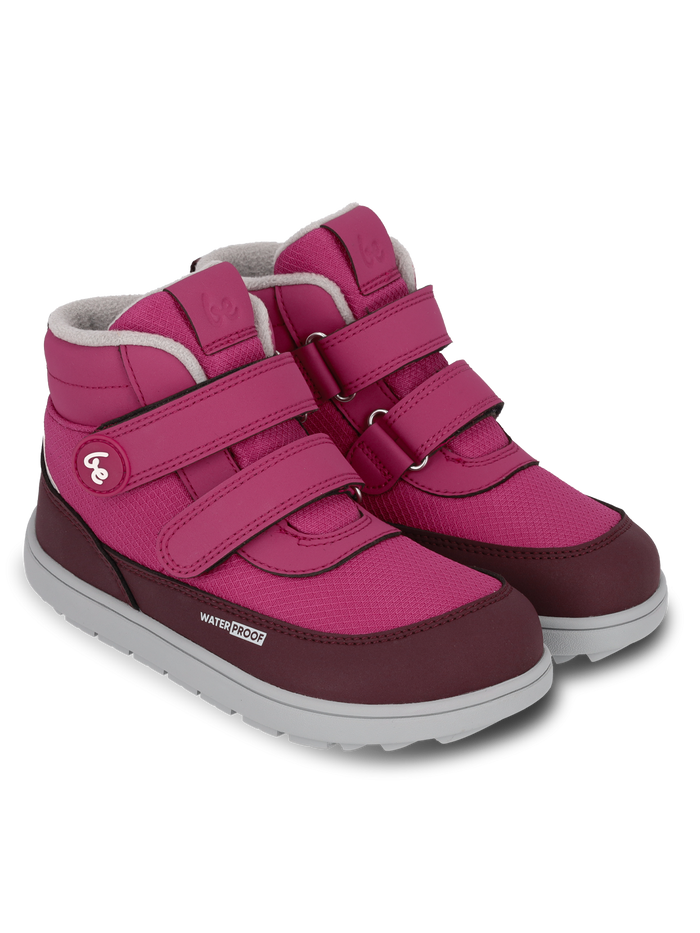 Par barefoot cizama Zippu Berry & Grey prikaz pod uglom na beloj pozadini