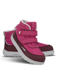 Barefoot cizme Zippu Berry & Grey prikaz unutrasnje strane desne cizme na beloj pozadini