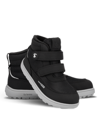 Barefoot cizme Zippu Black & Grey prikaz spoljasnje strane desne cizme na beloj pozadini