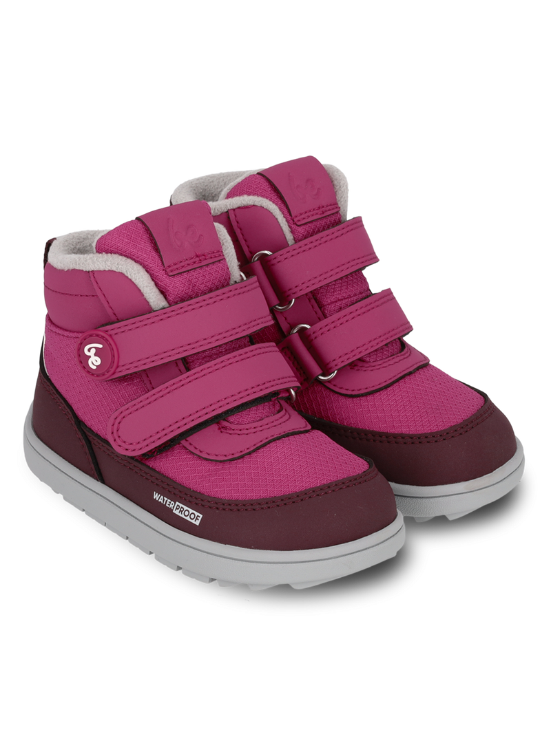 Barefoot cizme Zippu Berry & Grey prikaz unutrasnje strane desne cizme na beloj pozadini