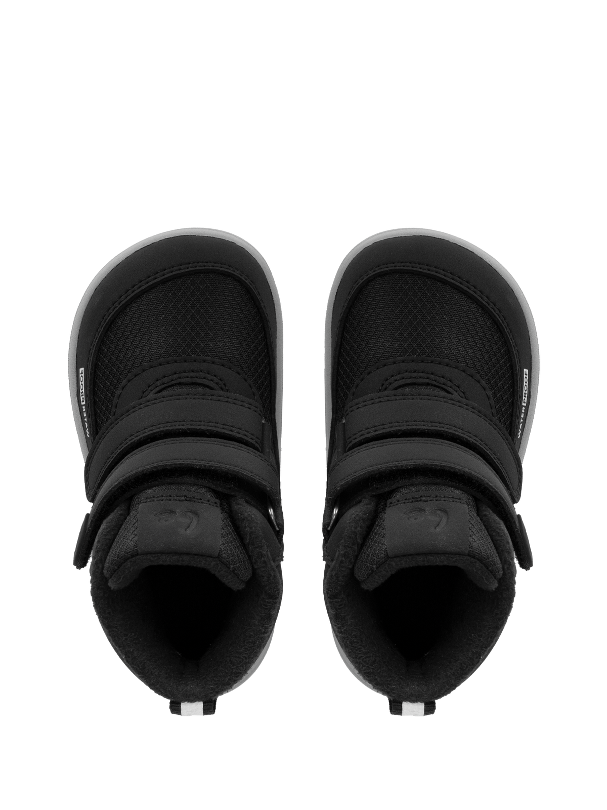 Par barefoot cizama Zippu Black & Grey prikaz odozgo na beloj pozadini