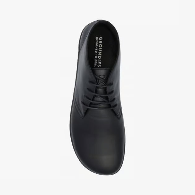 Groundies Milano Crne barefoot cipele pogled odozgo na jednu cipelu