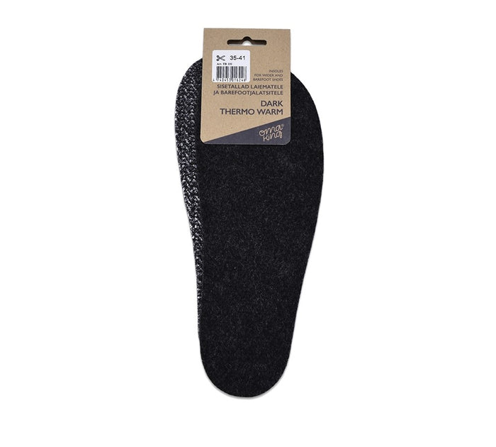 Dark Thermo ulošci za barefoot obuću sa slojem vune i aluminijuma, debljine 5 mm