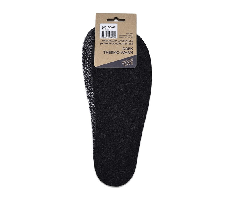 Dark Thermo ulošci za barefoot obuću sa slojem vune i aluminijuma, debljine 5 mm