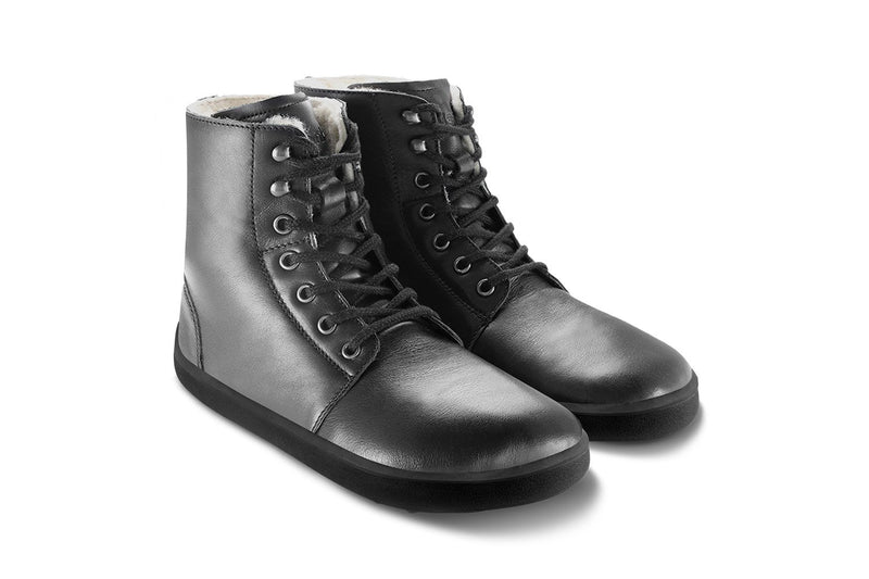 Winter Crne barefoot cizme pogled na par sa strane