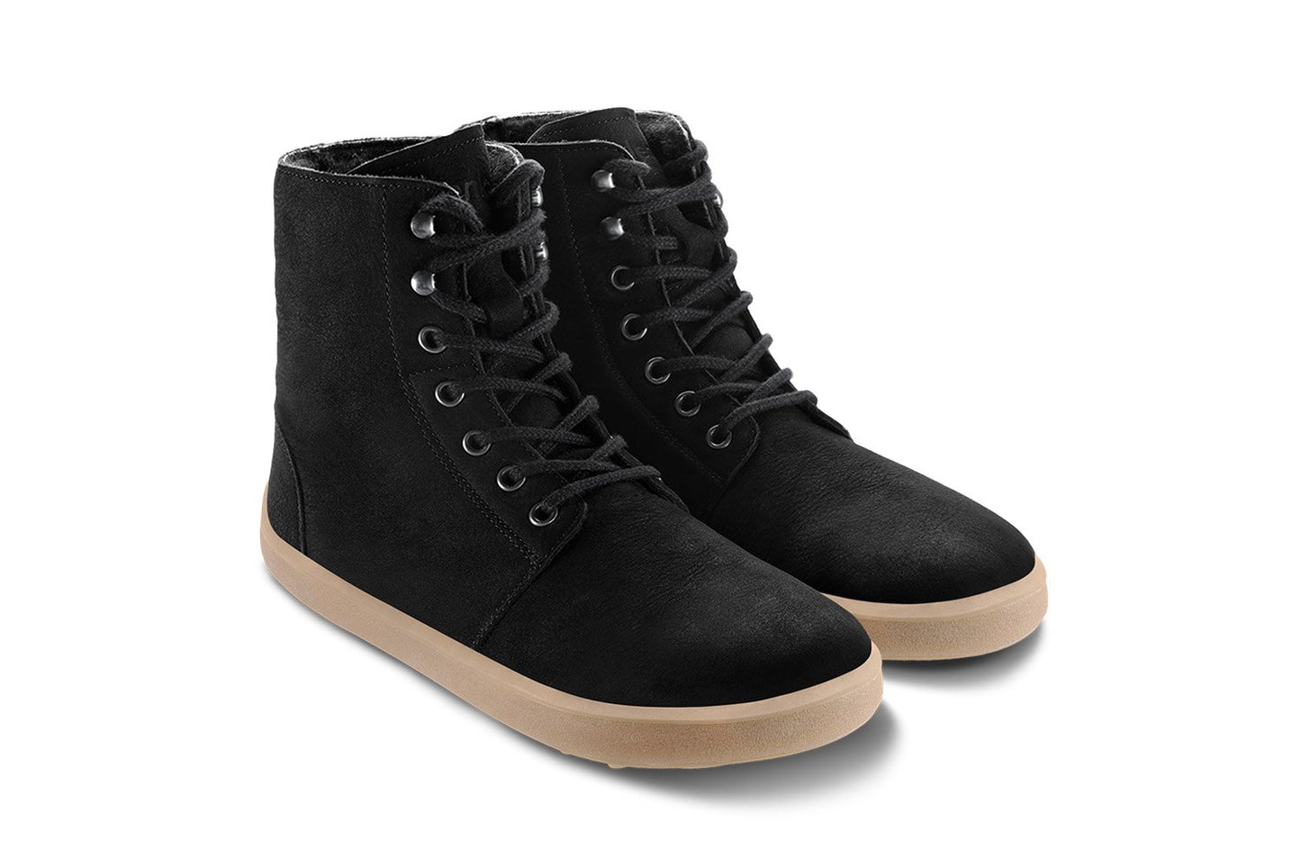 Winter Crne Mat barefoot cizme prikaz iz ugla na par cizama